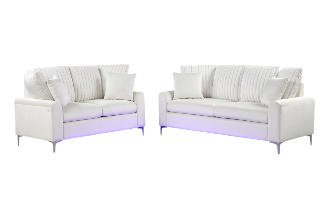 Celina Beige 2PC Sofa & Loveseat Set