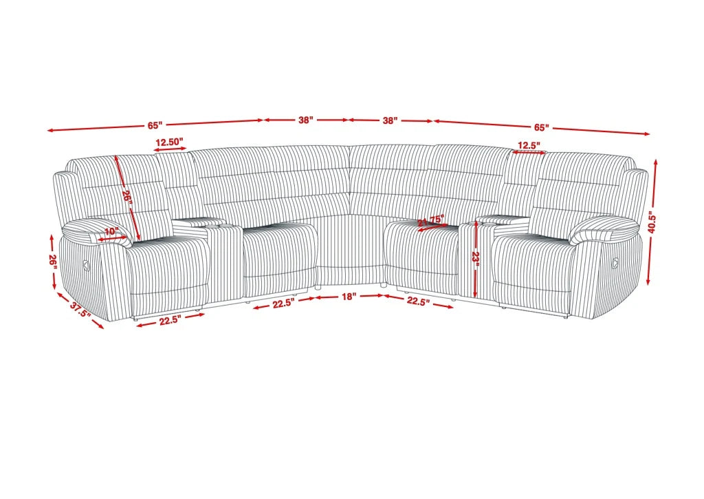 Calantha Fluffy Curve Recliner
