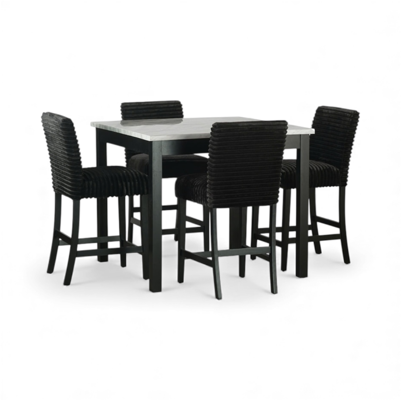 Dior13 - Pub Table + 4 Chair Set
