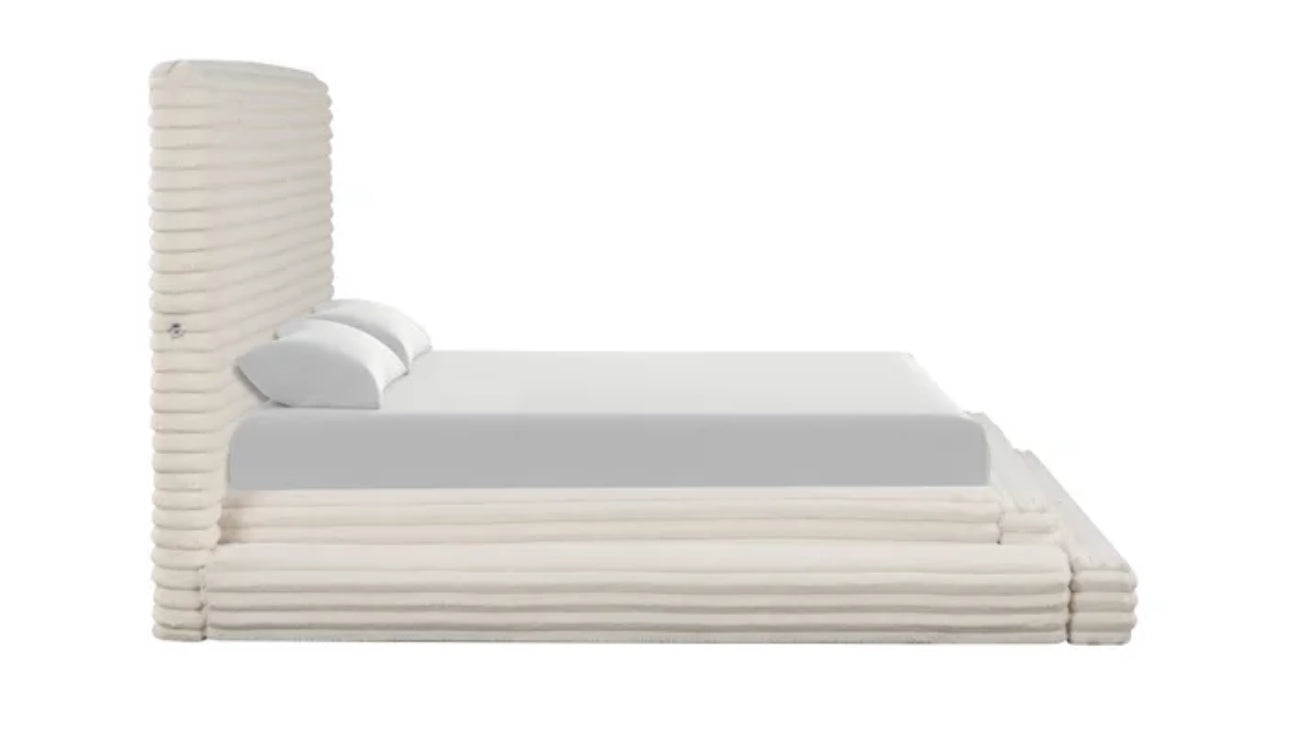 Mariah Beige Platform Bed
