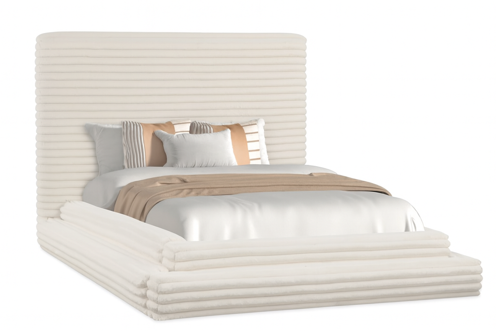 Mariah Beige Platform Bed