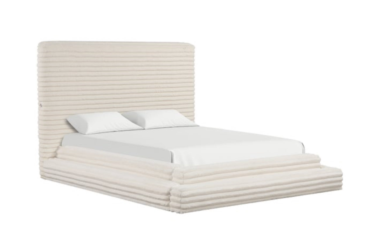 Mariah Beige Platform Bed