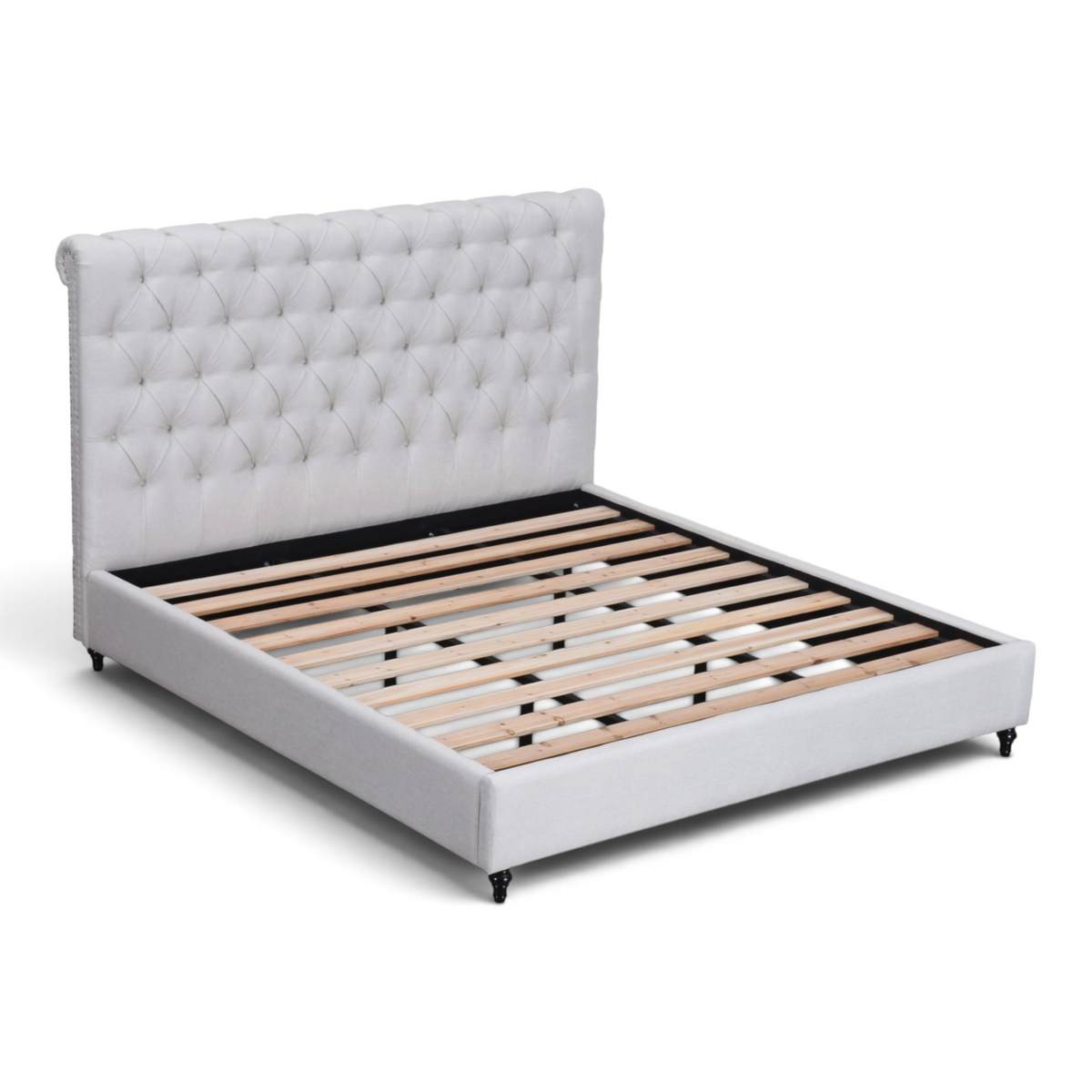 Luxe Linen Upholstered Platform Bed