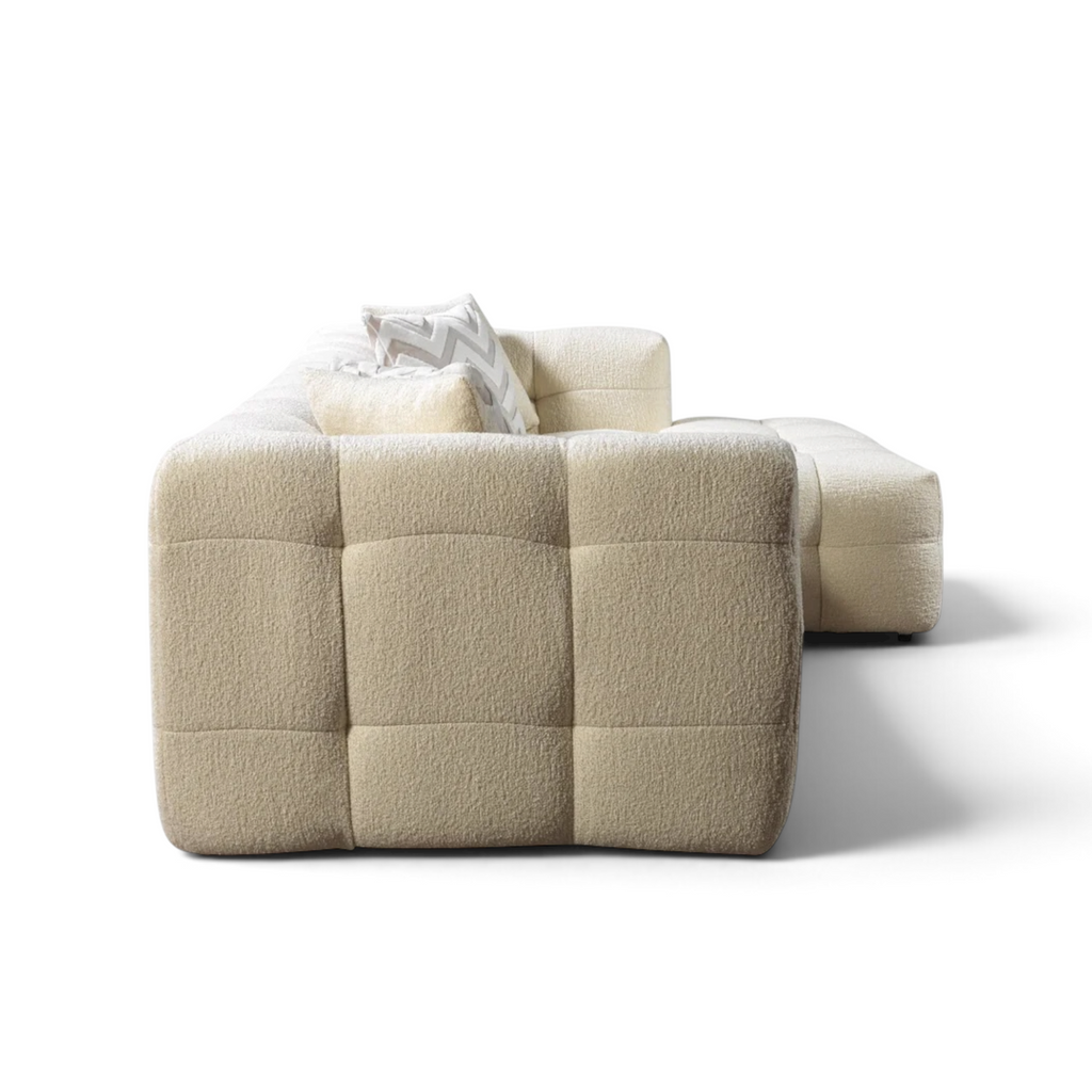 Belize Boucle Ivory LAF/RAF Sectional
