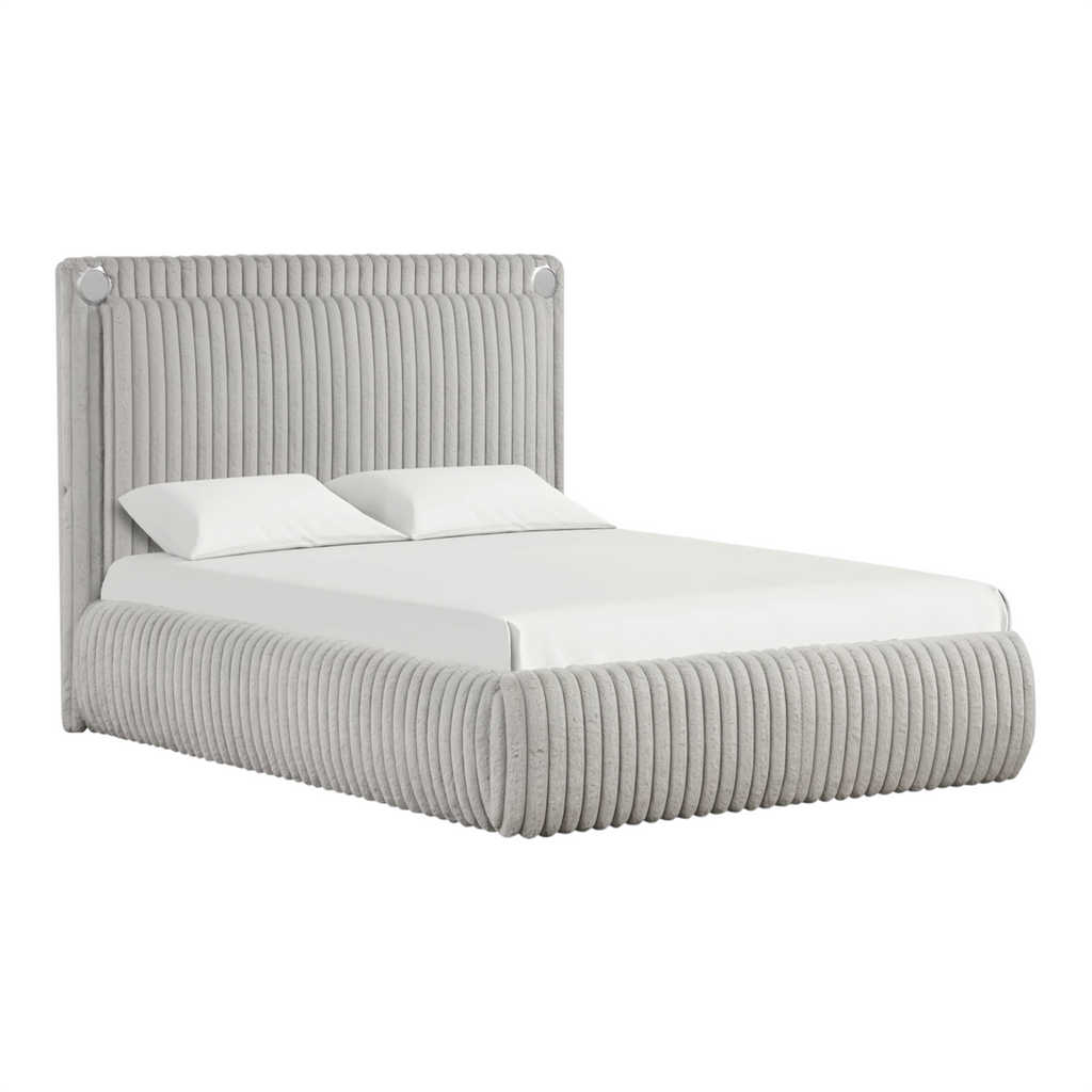 De'Diana Gray Platform Bed