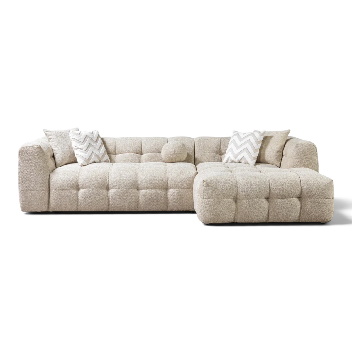 Belize Boucle Beige LAF/RAF Sectional