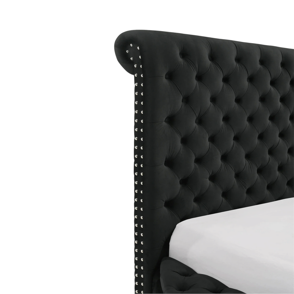 Unique Tufted Round Storage Bed