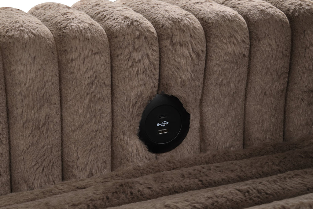 Forever Mocha Sectional With Pull-Out Bed