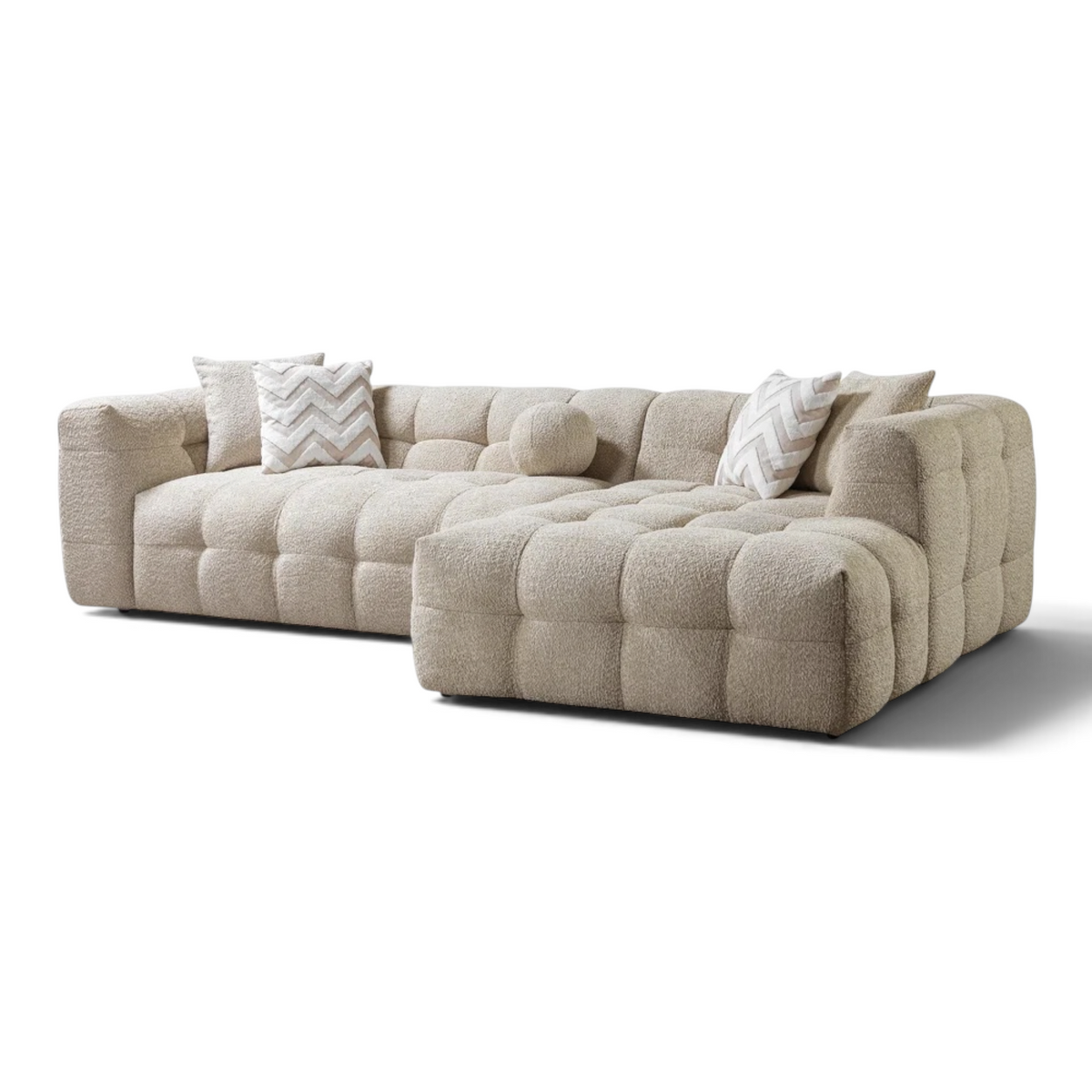 Belize Boucle Beige LAF/RAF Sectional