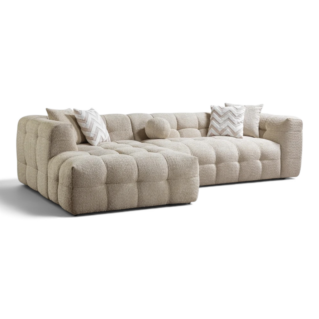 Belize Boucle Beige LAF/RAF Sectional