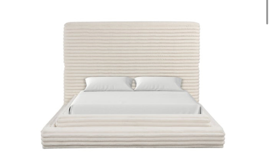 Mariah Beige Platform Bed