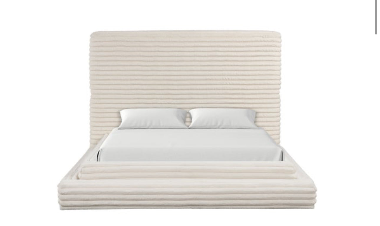 Mariah Beige Platform Bed