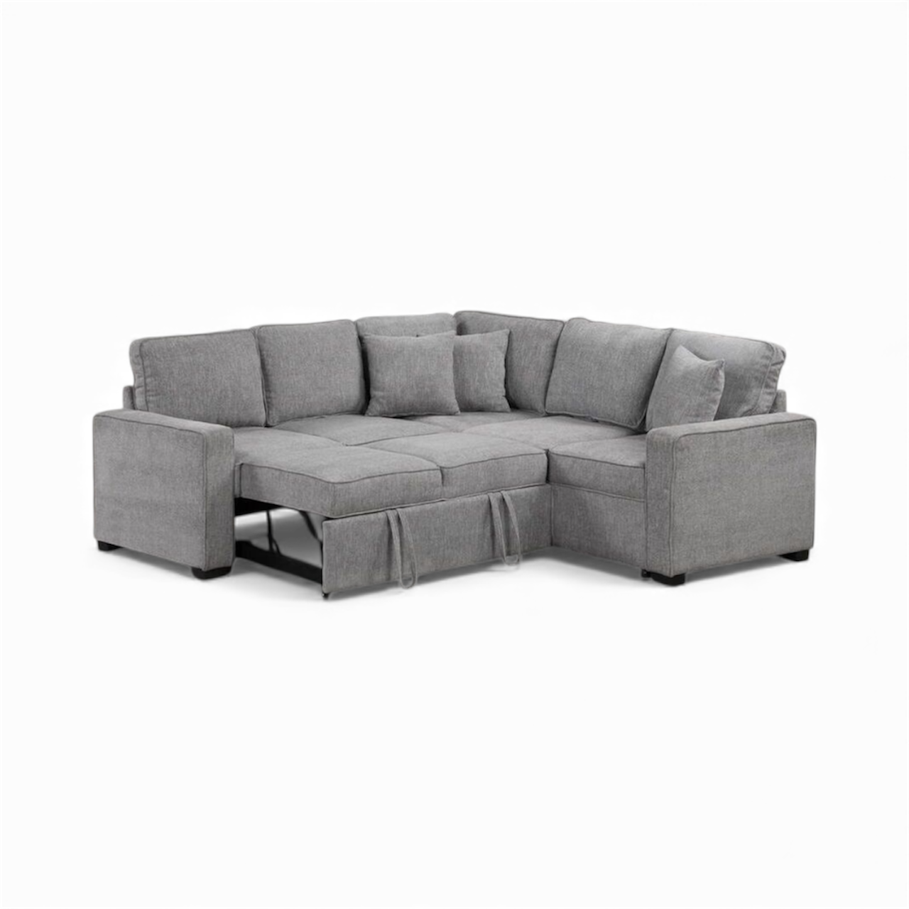 Ariel Gray Sectional With Pull-Out Bed