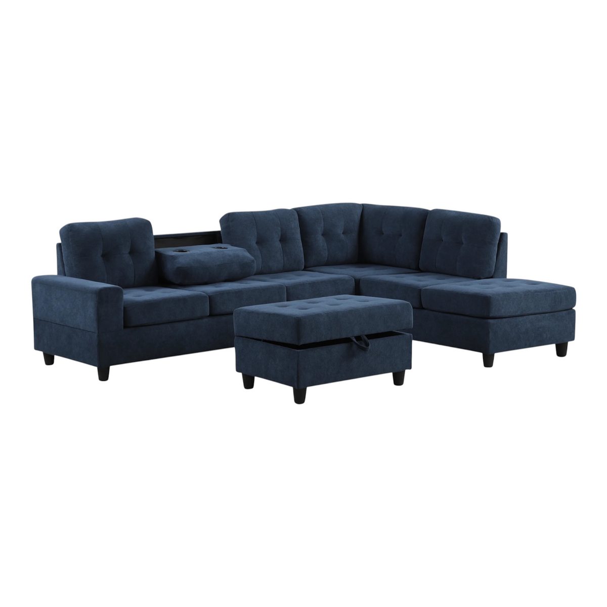 Onyx Reversible Sectional + Ottoman