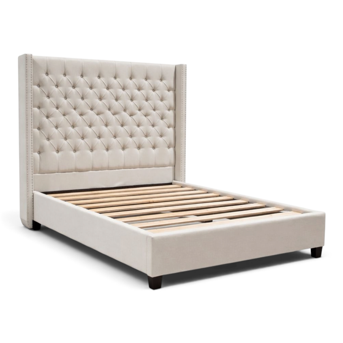 Hugh King Linen Upholstered Platform Bed
