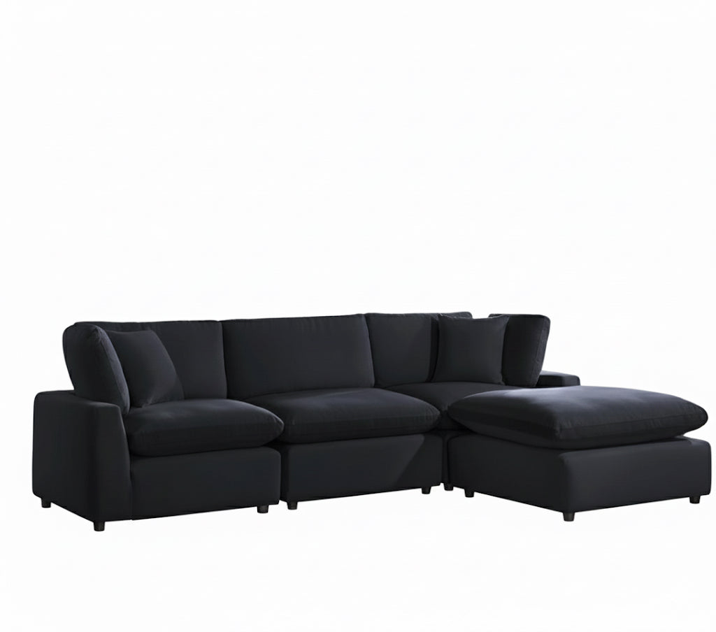 SKY Black Velvet Modular Sectional