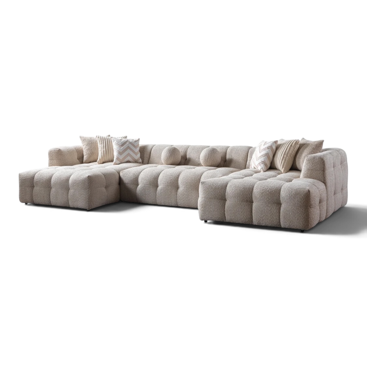 Belize Boucle Double Chaise Sectional