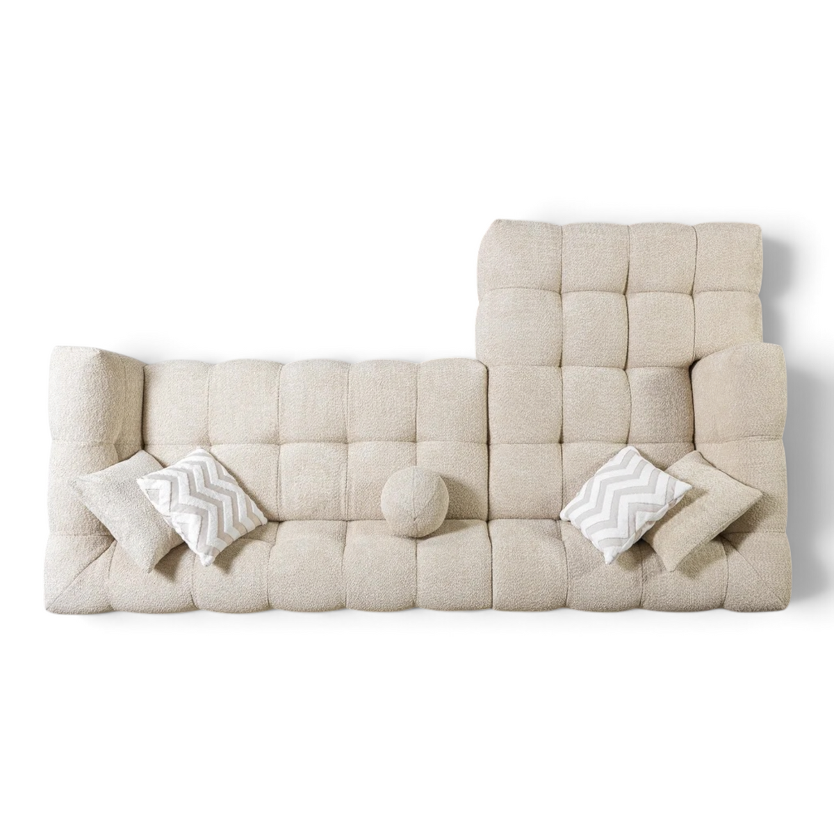 Belize Boucle Beige LAF/RAF Sectional
