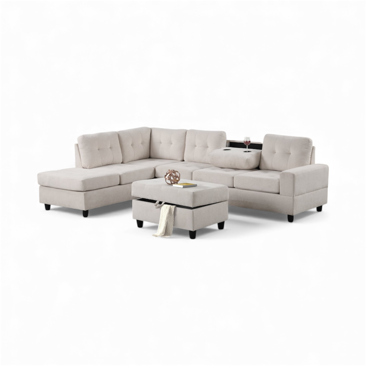 45Heights Reversible Sectional + Ottoman