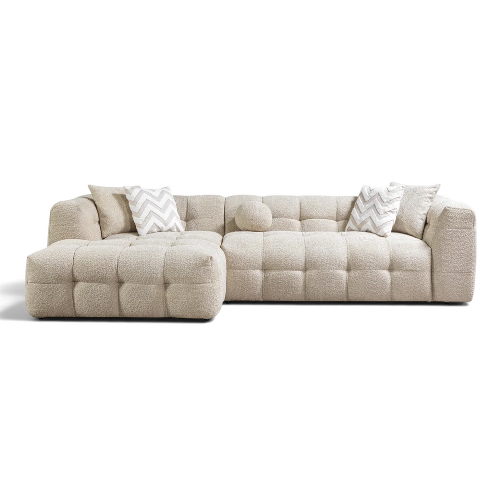 Belize Boucle Beige LAF/RAF Sectional