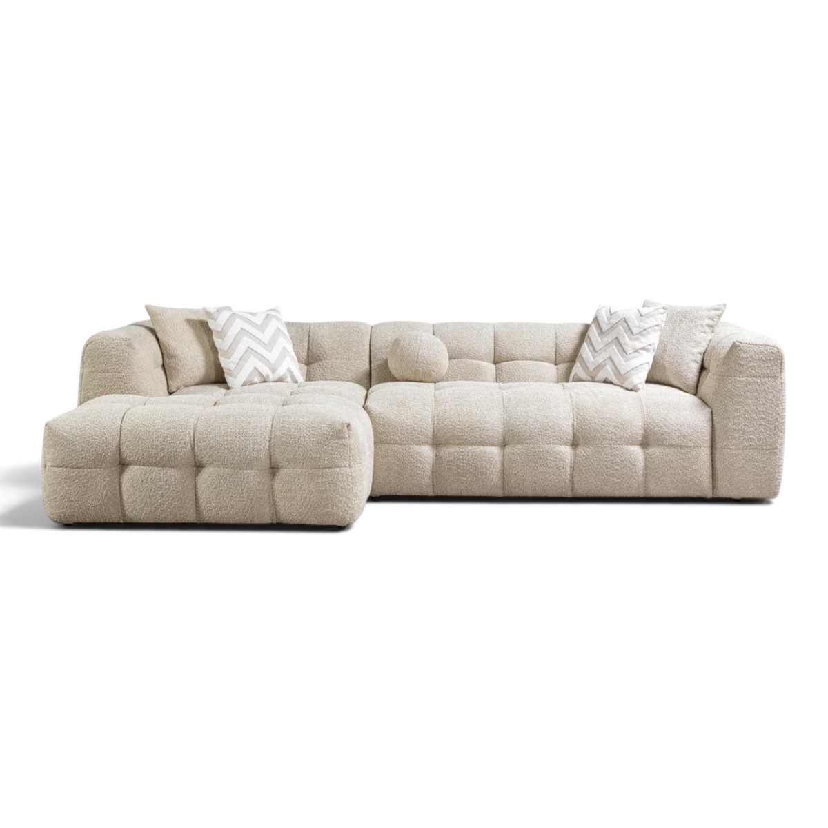 Belize Boucle Beige LAF/RAF Sectional