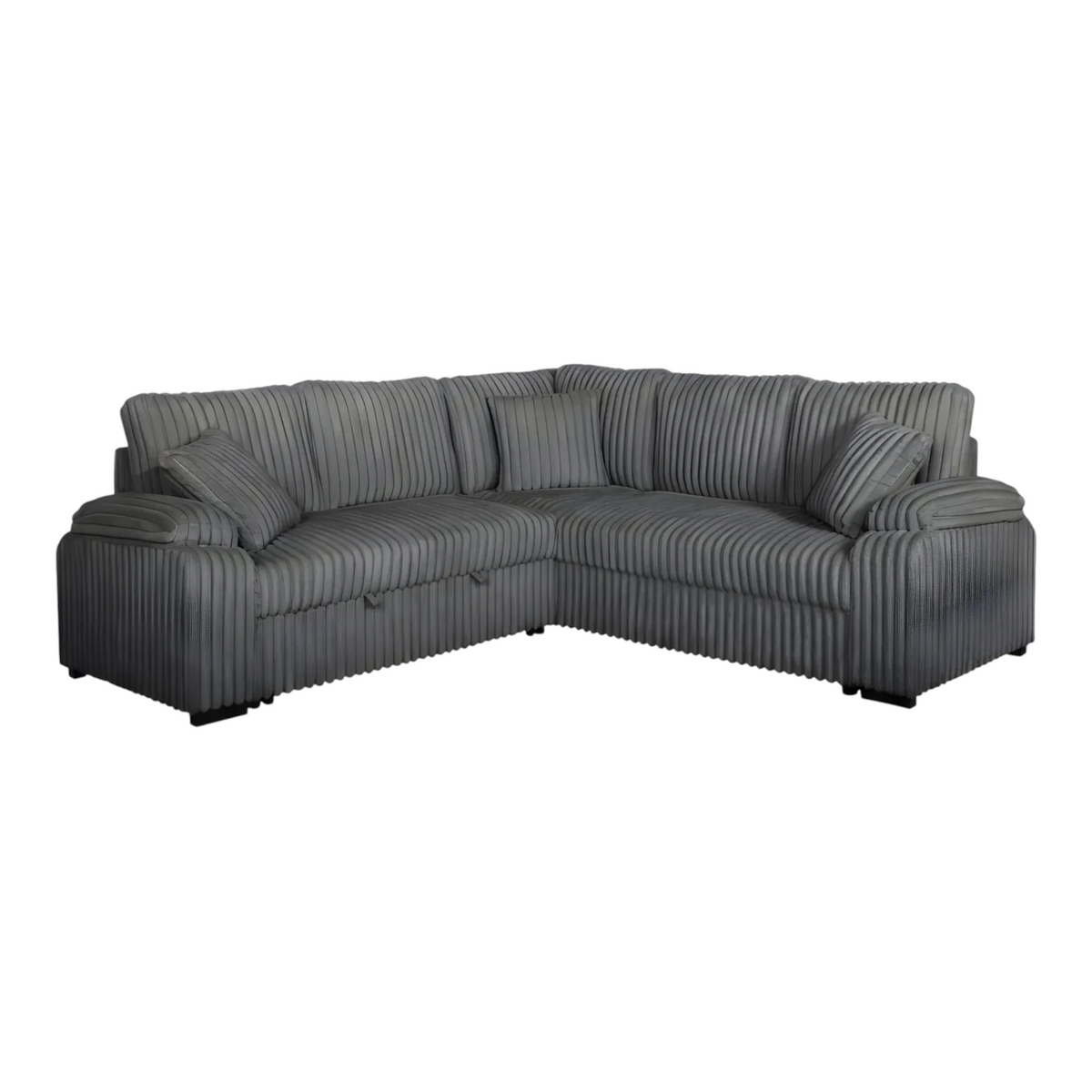 Nera Pullout Fluffy Sectional Couch