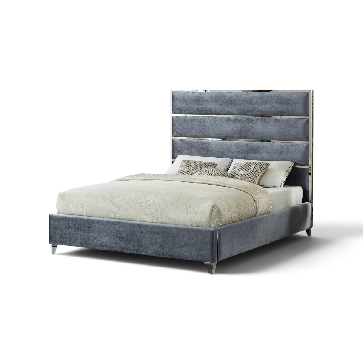 Laura Velvet Platform Bed