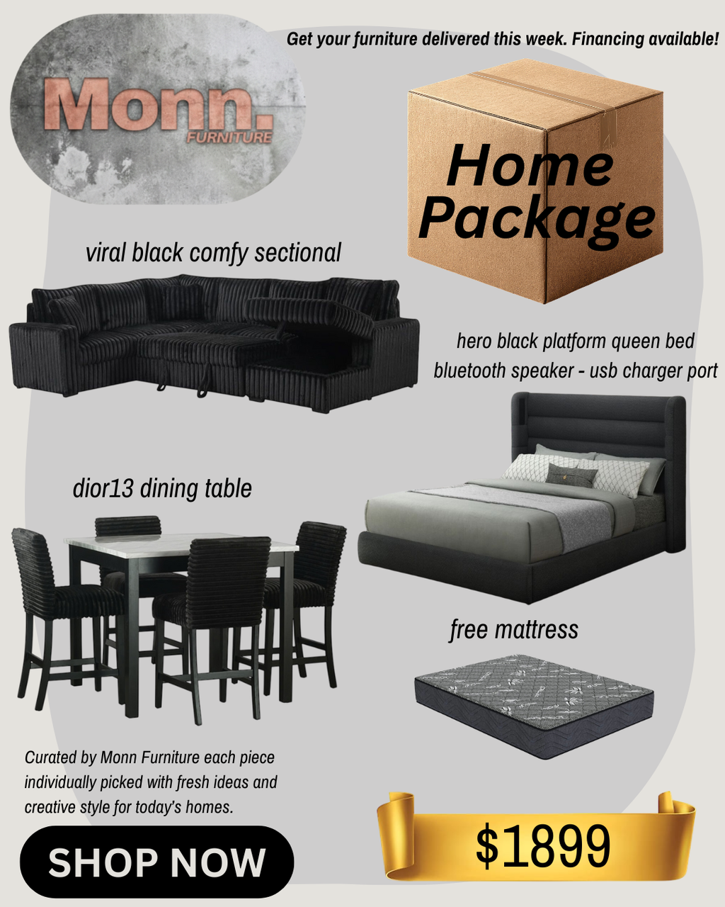 Deluxe Comfort Home Package Black