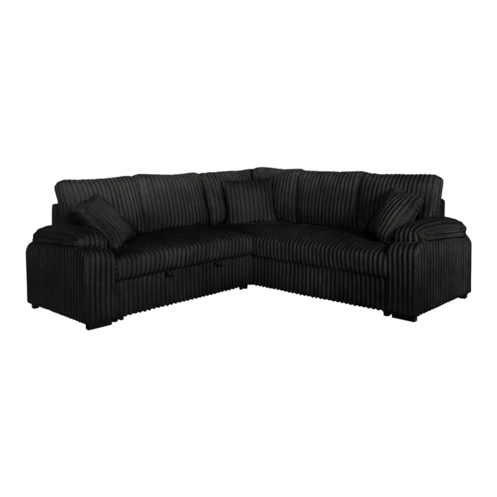 Nera Pullout Fluffy Sectional Couch