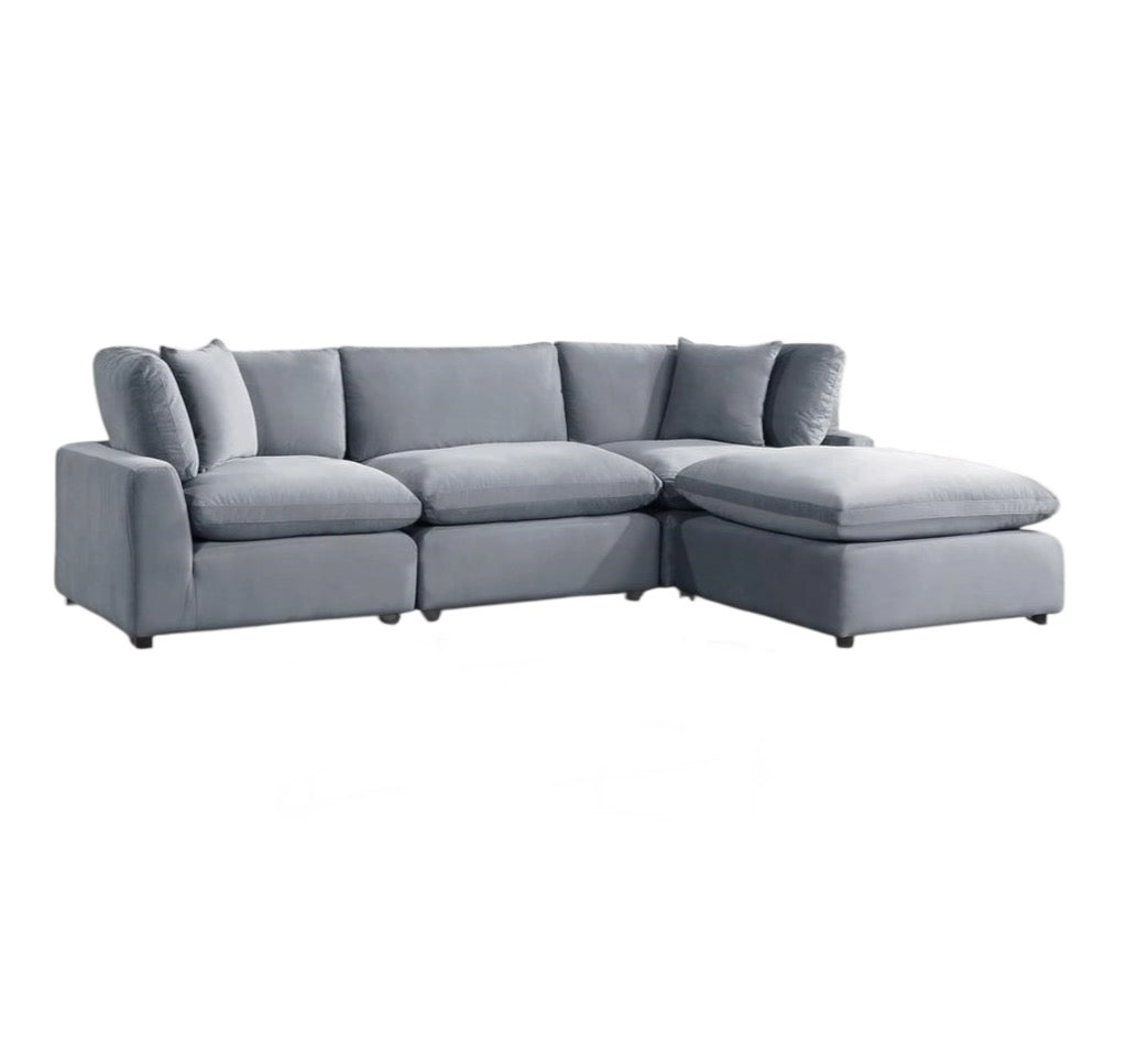 SKY GRAY VELVET CLOUD MODULAR SECTIONAL