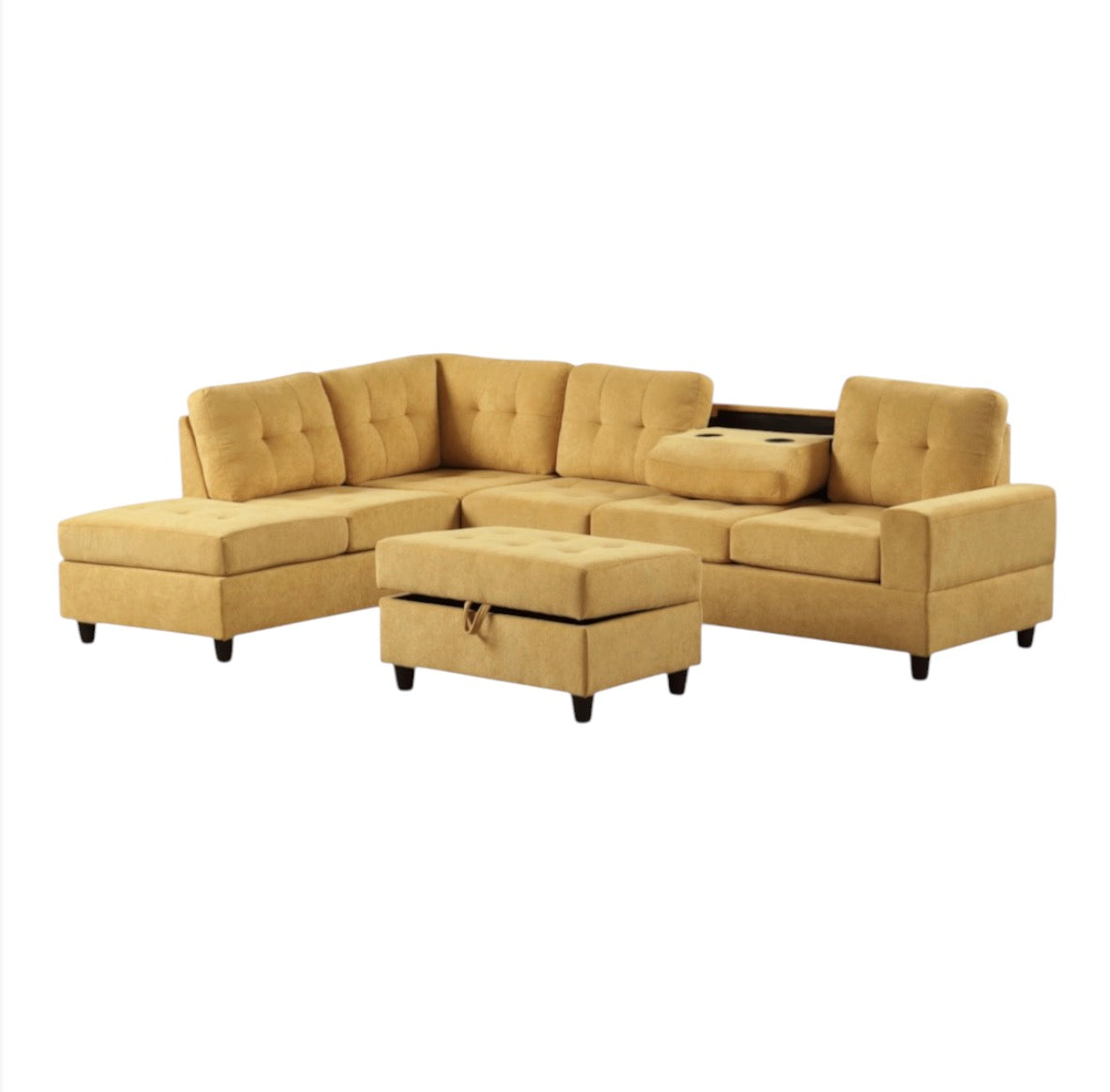 Onyx Reversible Sectional + Ottoman