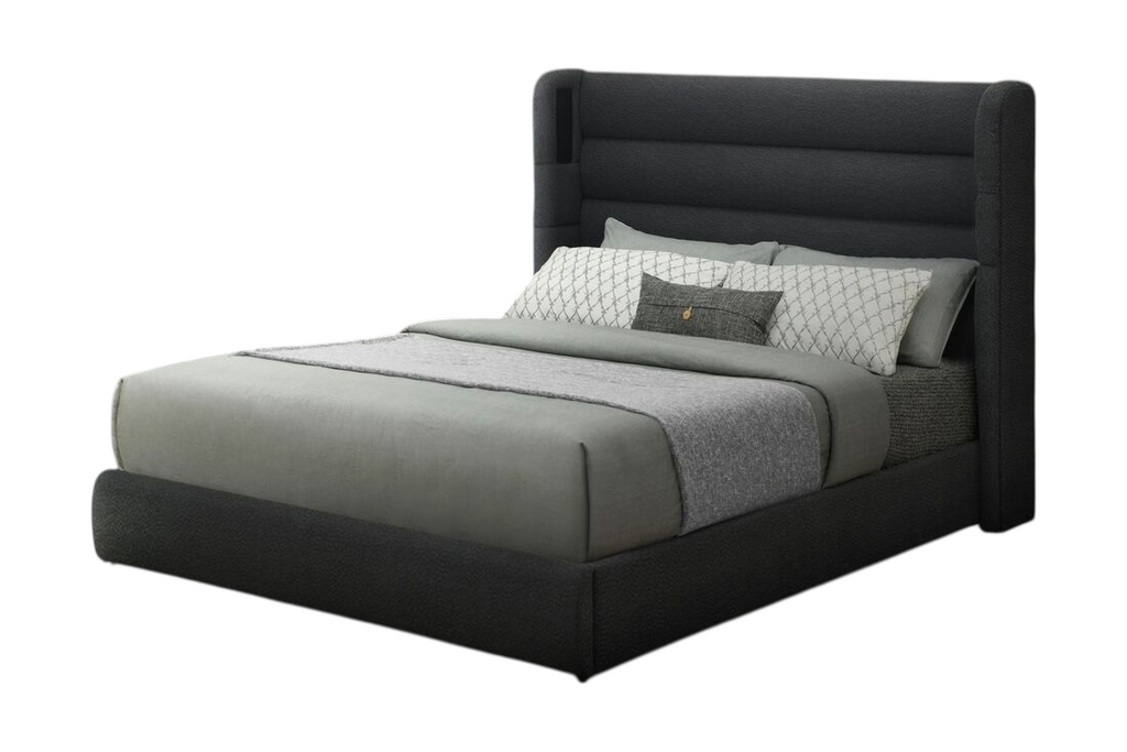 Hero Black Platform Bed (Bluetooth Speaker) - Queen, King
