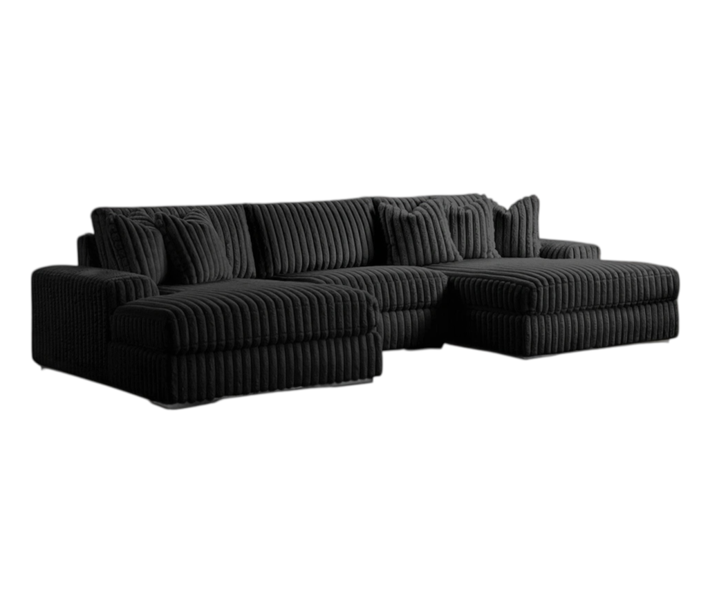 XL SUNDAY2 BLACK 3PC Sectional