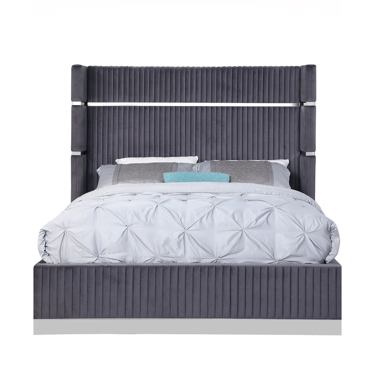 Royalty Velvet Platform Bed